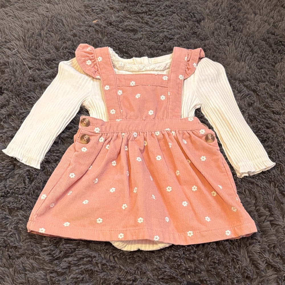 Nicole Miller Pink and White Baby Dress